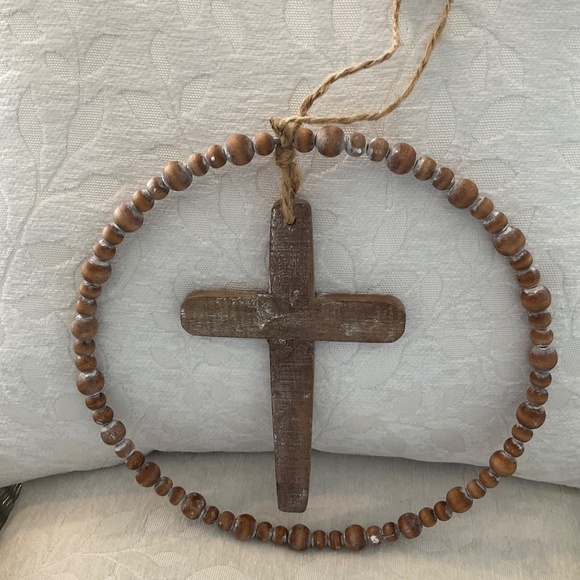 Boho Style Hanging Wooden Cross SOHA Living Hawaii - Picture 3 of 5